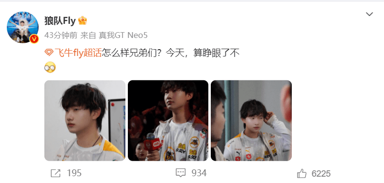 王者荣耀：狼队3:1战胜eStar，飞牛赛后激动发文