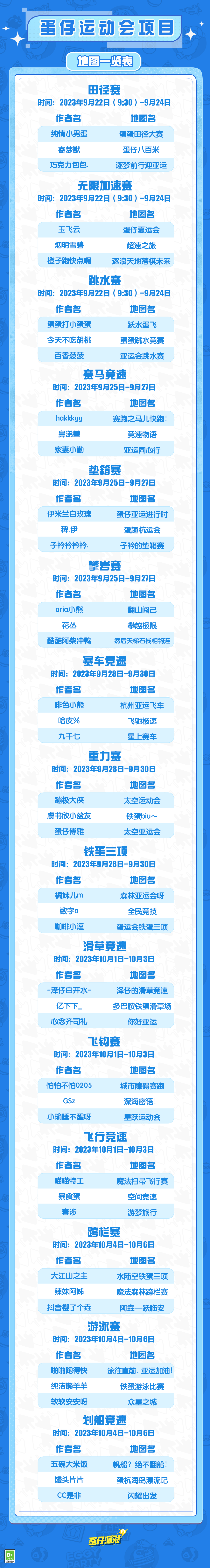 【蛋仔运动会】多重运动项目活力开赛