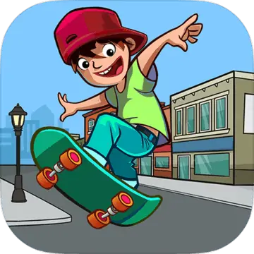 溜冰者自由泳-冒险滑板