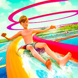 水上公园滑梯竞速冒险