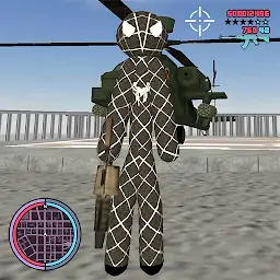 惊人的蜘蛛火柴人绳索英雄