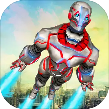 超级英雄飞行机器人救援