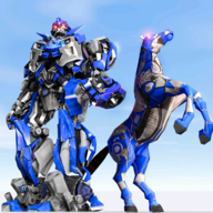 美国警方变换机器人汽车警匪野马