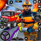 消防员消防车消防员