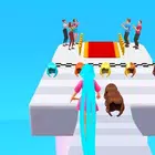 头发挑战跑者冲刺