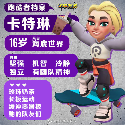 地铁跑酷 全新跑酷者【卡特琳】介绍来啦！