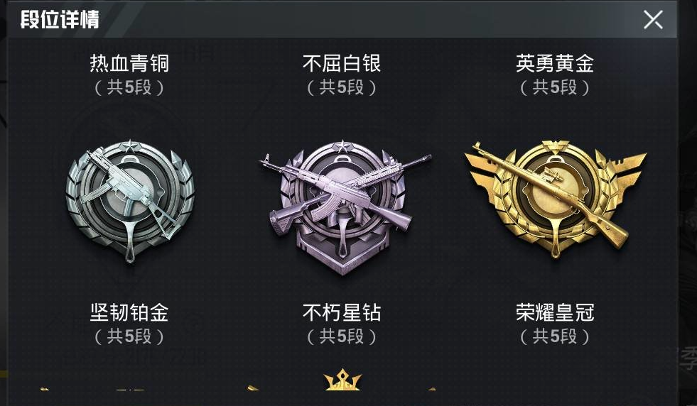 和平精英怎么看段位？