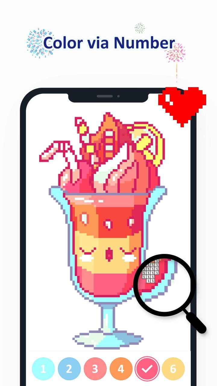 像素画：数字填色