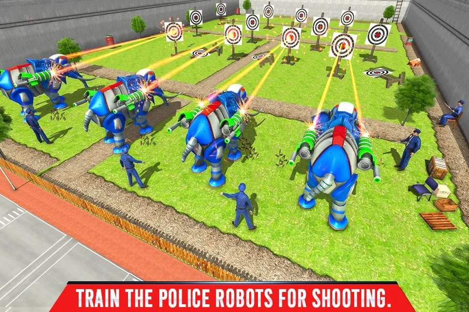 警察大象机器人游戏:警用交通工具 警察大象机器人游戏:警用交通工具