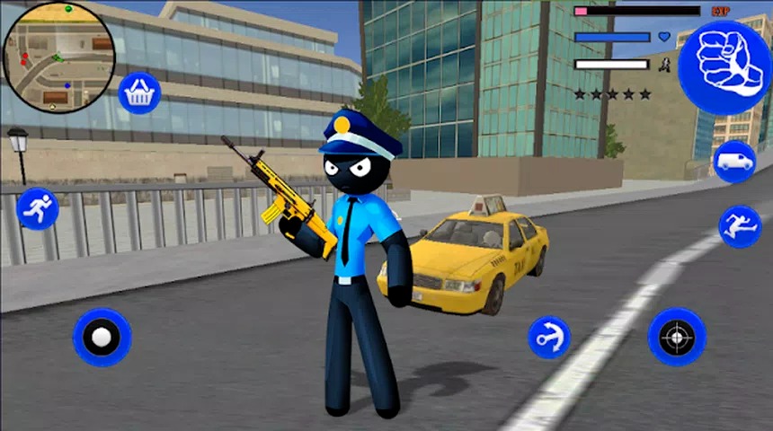 警察火柴人绳索英雄 警察火柴人绳索英雄