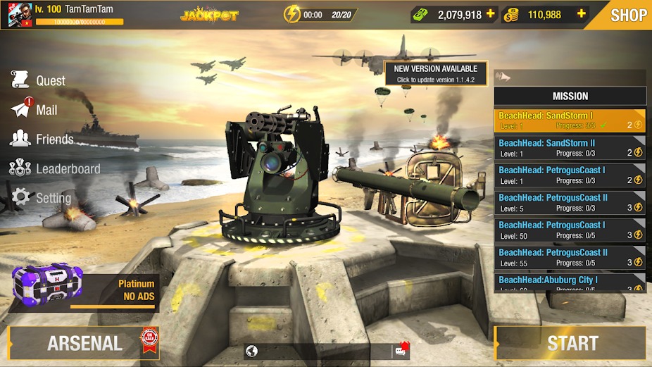 海滩战争(辅助菜单) 海滩战争(辅助菜单)