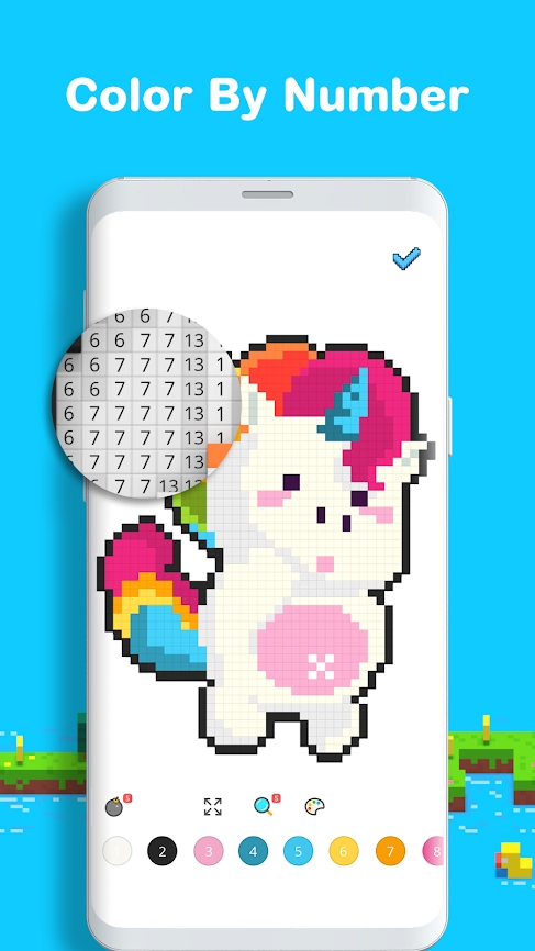 3D像素数字涂色 3D像素数字涂色