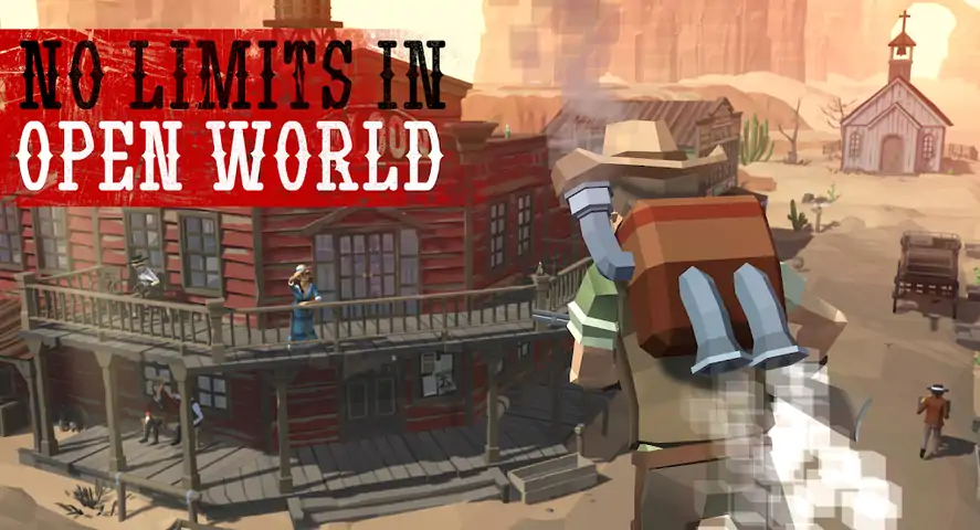 多边形狂野西部牛仔故事-左轮手枪枪手