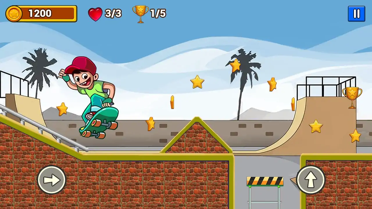 溜冰者自由泳-冒险滑板