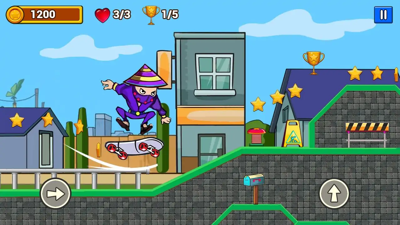 溜冰者自由泳-冒险滑板