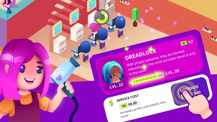 空闲美容院：头发和指甲沙龙模拟器