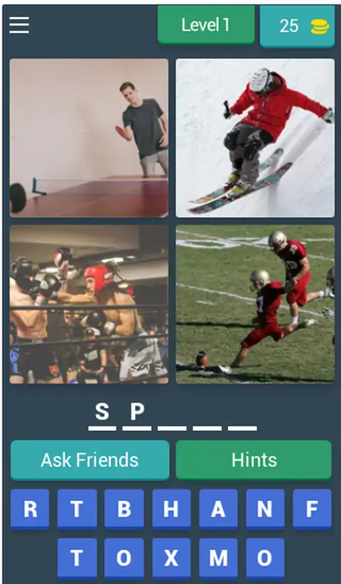 4图片1字：拼图，猜字