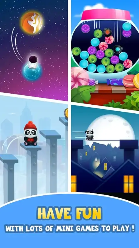 Pu-熊猫虚拟宠物和宠爱可爱游戏的孩子