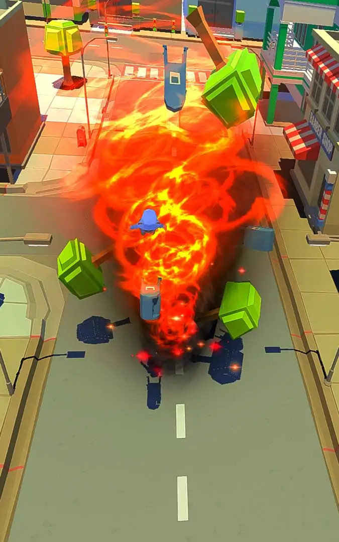 龙卷风吹毁停车场