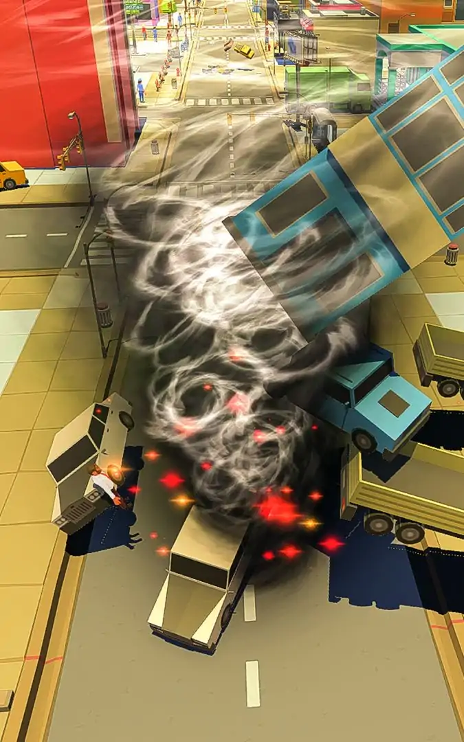 龙卷风吹毁停车场