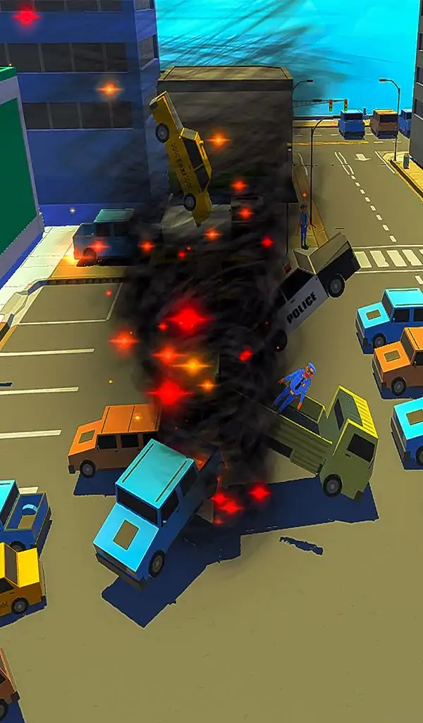 龙卷风吹毁停车场