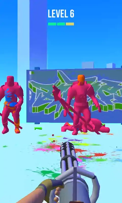 彩弹射击3D-敲打它们