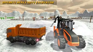 雪地救援行动重型挖掘机起重机辛