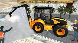 雪地救援行动重型挖掘机起重机辛