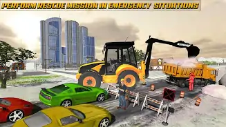 雪地救援行动重型挖掘机起重机辛