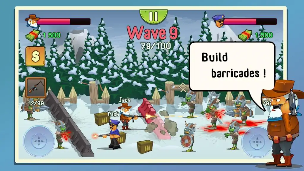 两个家伙和僵尸(双人小游戏)