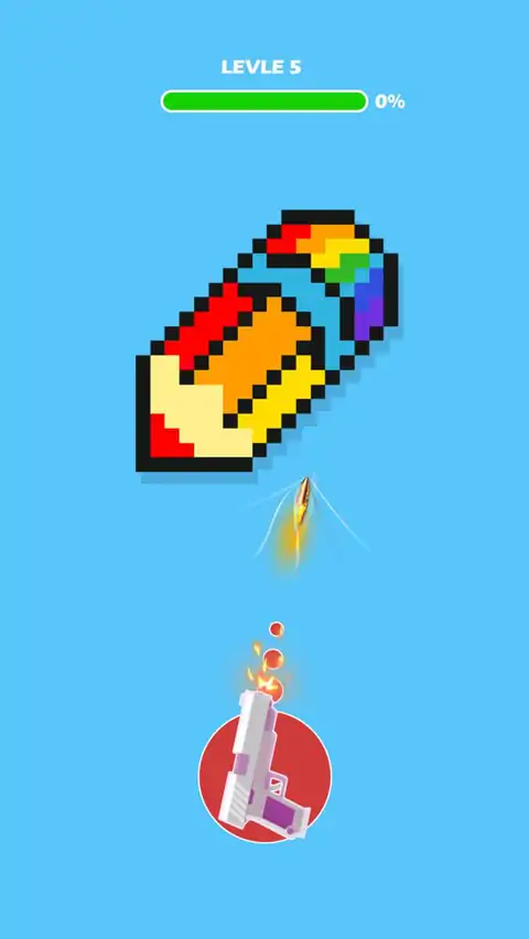 点击像素-枪和砖块