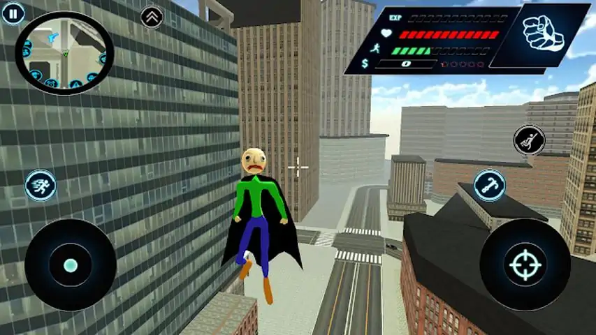 飞行疯狂的火柴人超级英雄