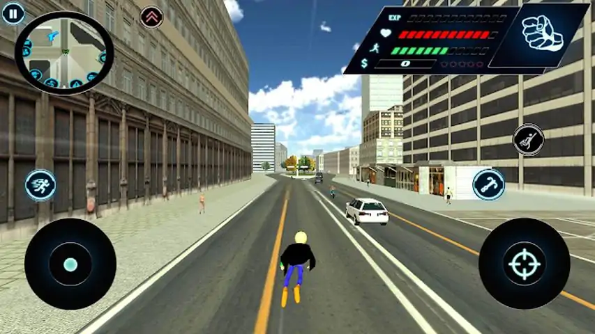 飞行疯狂的火柴人超级英雄