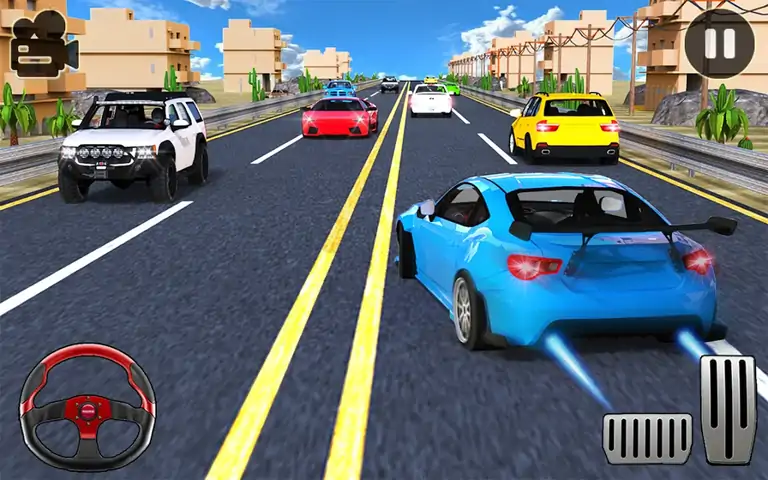 高速公路汽车种族2019:赛跑交通通过特技 高速公路汽车种族2019:赛跑交通通过特技