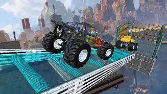 不可能的大怪物卡车坡道特技