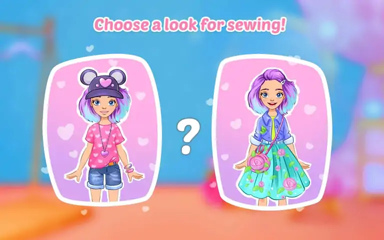时尚女孩装扮游戏。缝纫衣服 时尚女孩装扮游戏。缝纫衣服