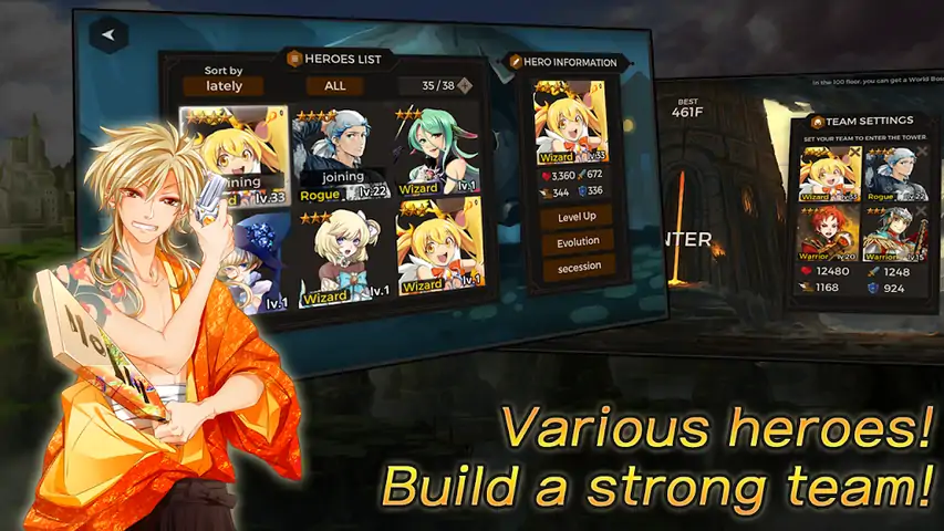 秘密之塔:500F(SuperfastgrowingidleRPG)