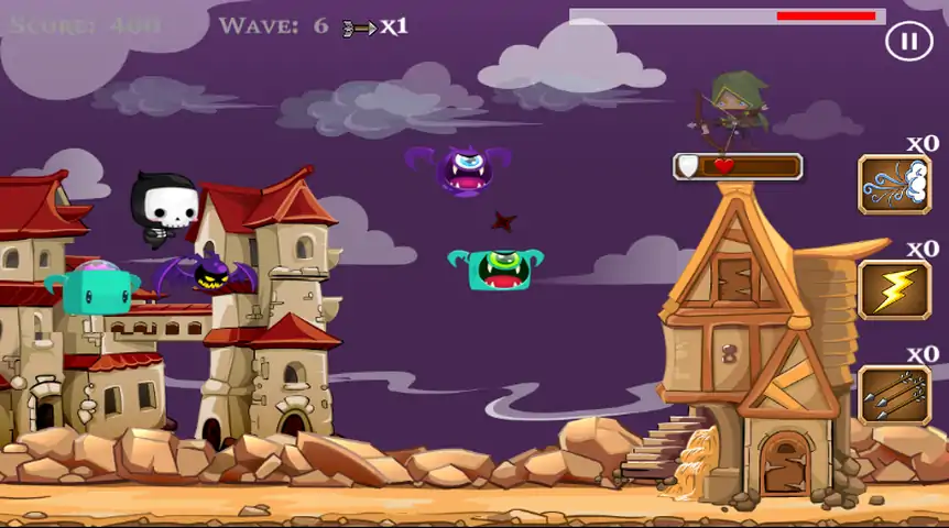 弓箭手vs怪物蝙蝠 弓箭手vs怪物蝙蝠