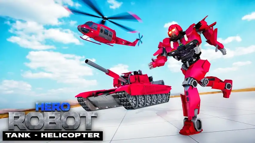 直升机改造战争机器人英雄：坦克射击
