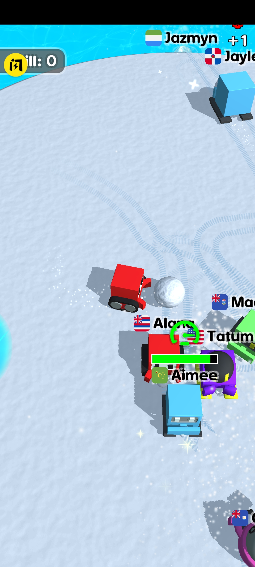 碰碰车–打雪仗