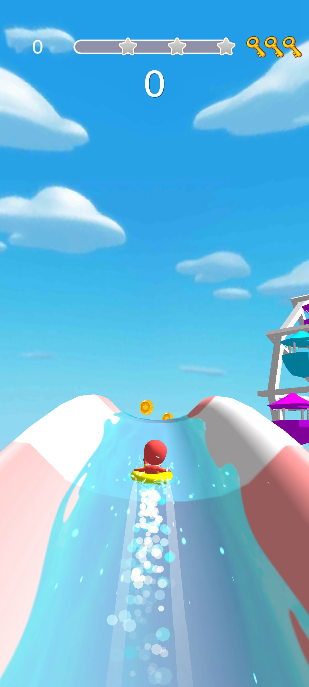 水上乐园：滑梯比赛