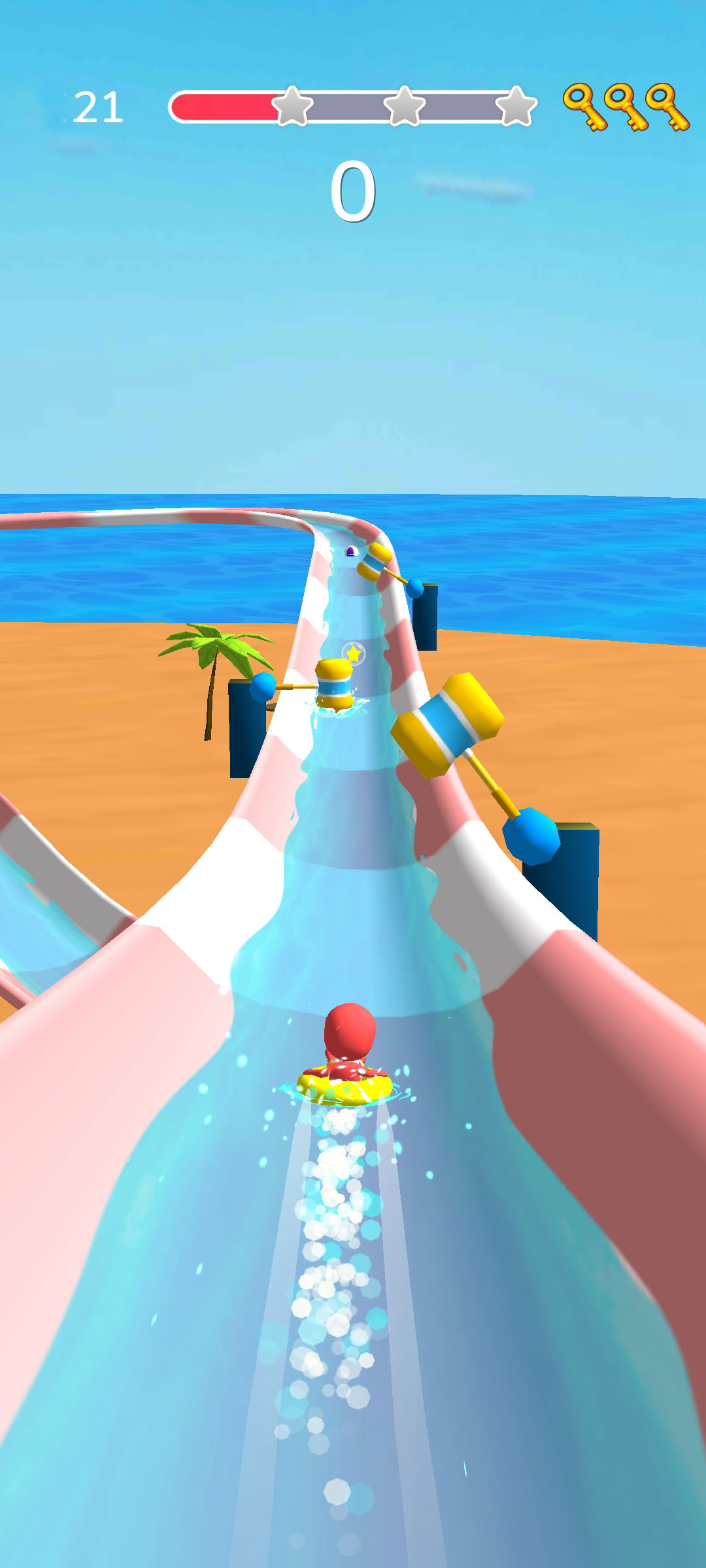 水上乐园：滑梯比赛