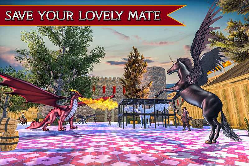 Flying Unicorn Horse Family Jungle Survival(飞行独角兽)