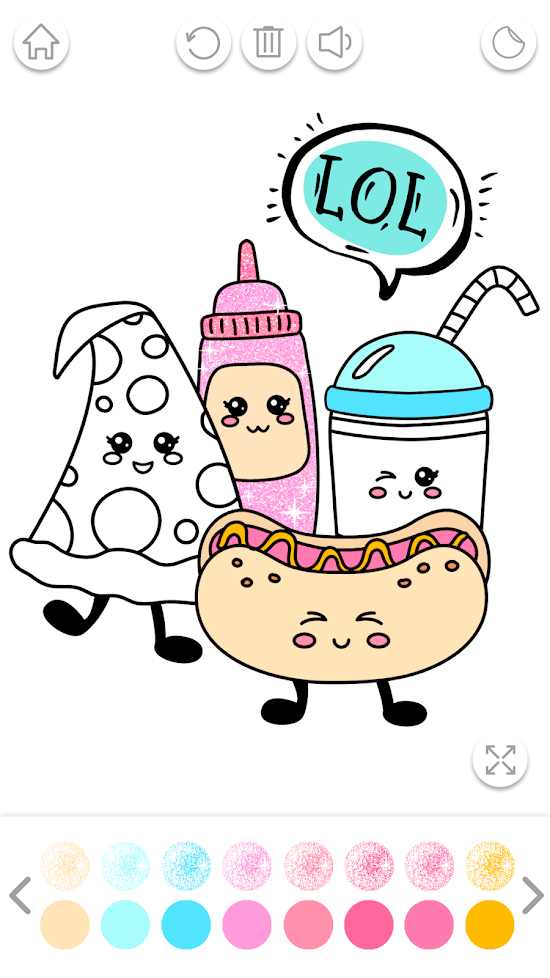 卡哇伊闪光着色书