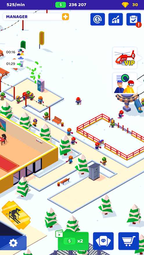 空闲滑雪场大亨