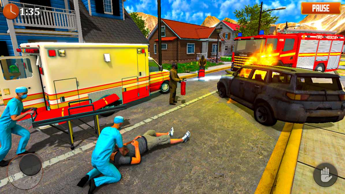 消防员紧急救援