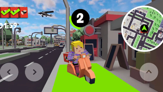 摩托骑士速递员