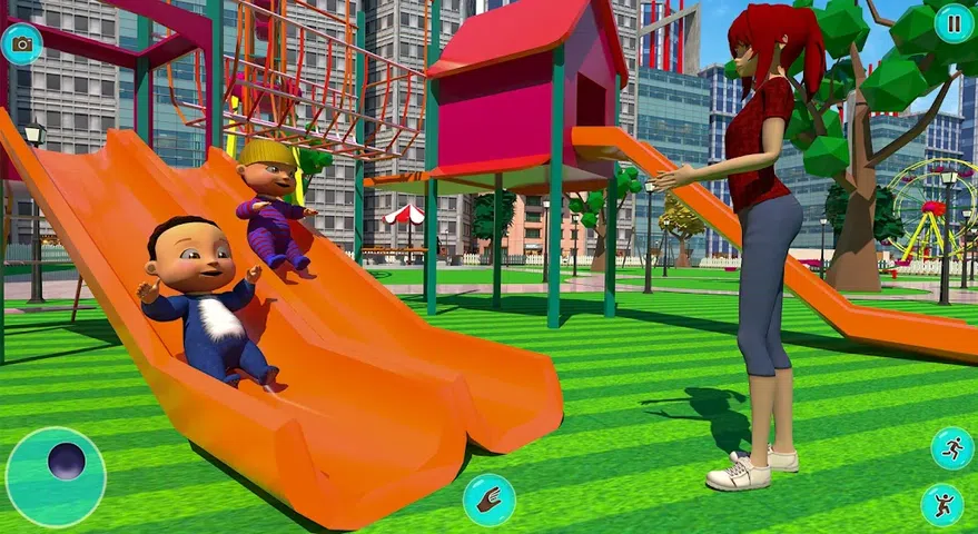 双胞胎婴儿母亲模拟器3D