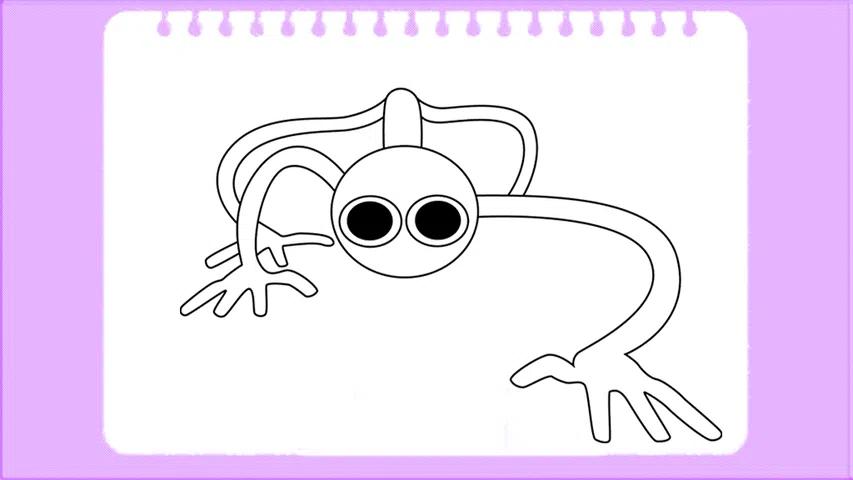 紫色彩虹朋友着色 紫色彩虹朋友着色