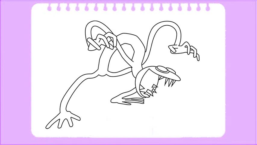 紫色彩虹朋友着色 紫色彩虹朋友着色